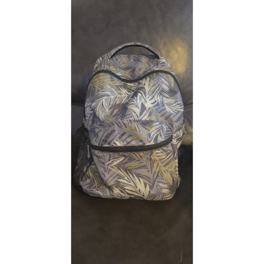 Leaf Print‎ Backpack  Tropical Pattern School Travel Daypack